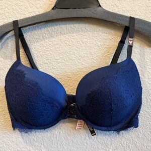 Victoria's Secret Deep Blue Lace Bra